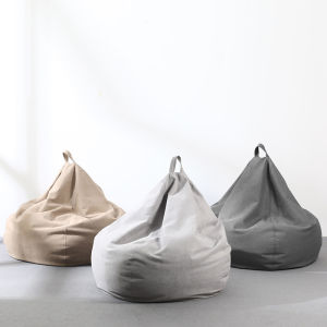 Lazy Bean Bag Cover Sofa Cover Tatami Leisure Chair Small Apartment Bean Bag Cover Removable and Washable Creative Balcony Single Sofa Chair Cover Without Filler