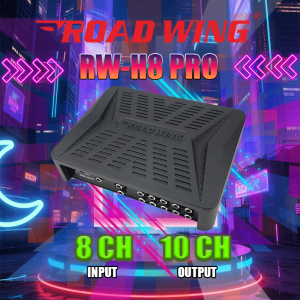 ROAD WING RW-H8PRO 31EQ 8CH DSP Amplifier 8 IN 10 OUT 8×50W Max Bluetooth 5.0 USB Lossless Auto Impedance Optical Coaxial For Proton Perodua Ready Stock