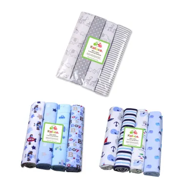 C&C BABY 4Pcs/set flannel baby blanket Flannel Receiving Blankets Swaddle Newborn Throw Baby Bedsheets Grasping Carpe 76x76cm- Gift Ideas newborn baby gift set