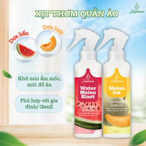 Combo xịt thơm quần áo Julyhouse 280ml hương tinh dầu thiên nhiên ngọt ngào tươi mới