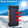50000mAh power bank awet tahan lama Solar Power Bank Charger USB Ports Powerbank External Charger Flashlight/power bank solar fast charging/solar power bank 50000 mah/power bank solar panel surya. 