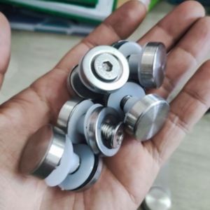 5Pcs Baut Kaca Stainless Steel 201 Jepit Railing Tangga Rail Glass Tiang Plat COD