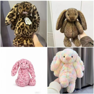 New Collection Plush Doll Soothing Bonnie Leopard Rabbit Graduation Rabbit Stuffed Doll Toys for Kids Gift