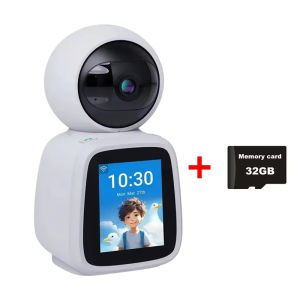 OVERSCAM 5MP PTZ WiFi Camera Indoor - 2K Smart Security Camera with Screen | TUYA App Control | Two-Way Audio & Video Call | Mobile Detection | Night Vision
