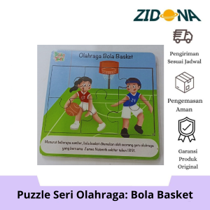 Puzzle Kayu Anak Edukasi Seri Olahraga: Bola Basket