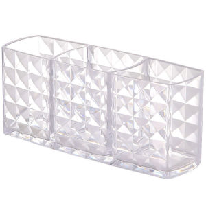 Moda Makeup Brush Storage Bucket Transparent Acrylic Brush Box Pencil Holder Table Organizer