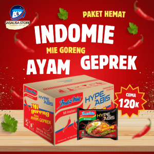 Indomie  Mie Goreng Rasa Ayam Geprek 1 Dus Isi 40 bungkus spesial promo paket hemat terjangkau Makanan Pedas