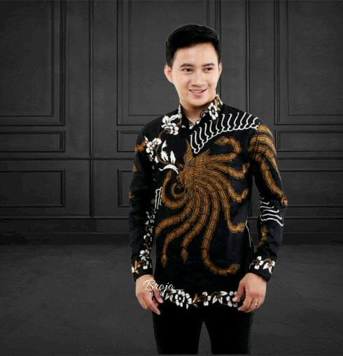 Kemeja Batik Pria Lengan Panjang Baju Batik Pria Casual Lengan