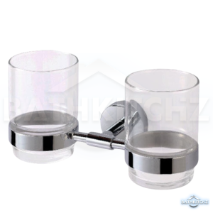 RUBINE Solid Glass Soap Shelf Tooth Brush Holder 304 Stainless Steel Wall Storage Rack Rak Tandas