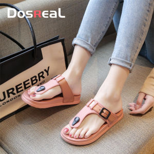 DOSREAL Dép Xỏ Ngón Cho Nữ Dép Đi Biển Mùa Hè Phong Cách Hàn Quốc Chính Hãng Dép Đế Xuồng Cho Nữ Dép Muffin