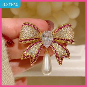 JCSYFAC  Khí Rhinestone Bowknot trâm cài cho phụ nữ cô gái thời trang tinh tế Corsage thanh lịch phù hợp với pins quần áo phụ kiện Quà Tặng