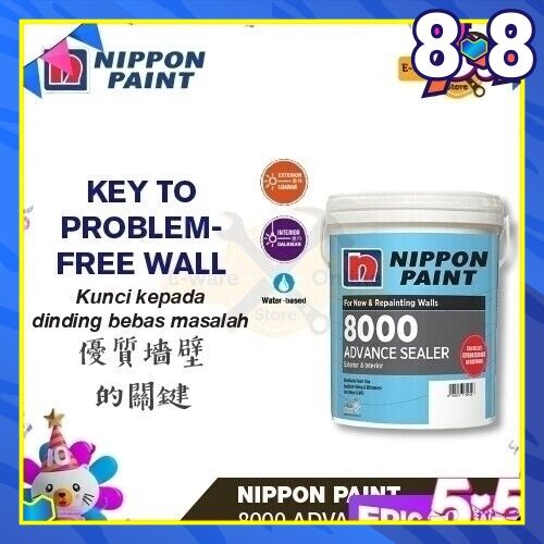 Nippon Paint 20L 8000 Exterior/Interior Advance Wall Sealer Cat Sealer