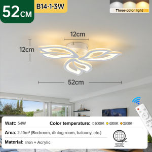 GOGEOUS Nordic Creative Personality LED ceiling lights modern design led ceiling lamp Tricolor dimming pendant light with remote ceiling light sala for bedroom living Room dining room