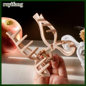ruyifang Silicone an toàn mềm cá mập Clip chống va chạm bảo vệ cho mặt sau của đầu chống mùa thu của phụ nữ tóc Claw Clip phụ kiện