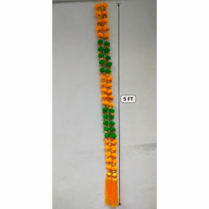 Traditional Handmade Pom Pom Wall Hanging String Decoration | Door Entrance | Diwali Decor | Festive Decor (Size - 5ft | Pack of 1 pc)