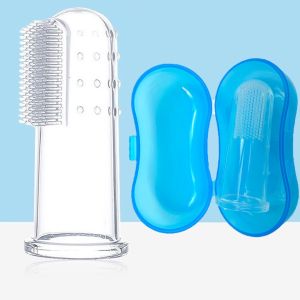 AXNAT Sikat Lidah Bayi Sikat Gigi Lidah Bayi Silikon FINGGER TOOH BRUSH FREE KOTAK Food Grade BPA FREE SS165