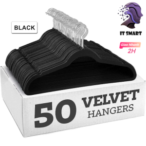 It Smart - Bộ 50 móc treo chống trượt nhung cao cấp Non-Slip Velvet Suit Hangers 50 Pack