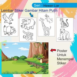 Colorfun Educational Sticker - Mainan Edukasi Anak Mewarnai Gambar Stiker Tempel