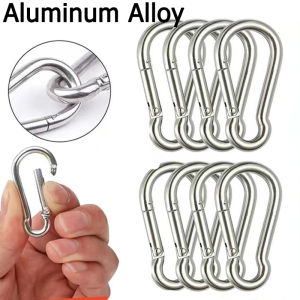 Aluminum Alloy Buckle Carabiner Hook Gourd-shaped Camping Climbing Hiking Buckles Spring Snap Hook Keychain Outdoor Camping Hiking Quick Link Lock Buckle