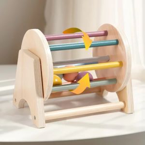 Baby Handheld Bell Ringing Instrument Early Childhood Education Soothing Bed Bell Wooden Gripping Chewing Toy2026