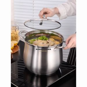 Periuk Sup Keluli Tahan Karat SUS 304/ Tinggi & Dalam /Periuk Sos / Periuk Susu/ Periuk Memasak/ Stainless Steel Soup Pot/ High & Deep /Sauce Pot / Milk Pot/ Cooking Pot