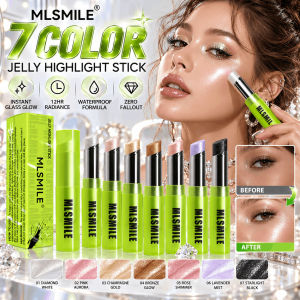 Watery Jelly Highlighter Eyeshadow Stick Super Shine Halloween Highlighter Makeup Stick Long Lasting Face Makeup 7 Colors