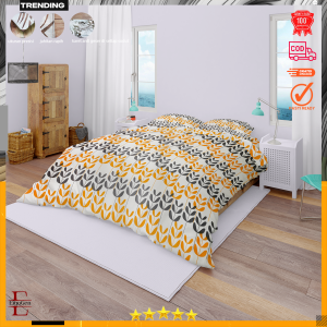 Sprei katun motif. flower leaf aesthetic anti geser king size