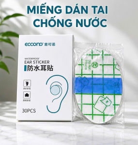 Miếng Dán Chống Thấm Tai 30 Miếng 3 Lớp Cho Bé Người Lớn| Chống Nước Khi Tắm Biển Bơi Sau Phẫu Thuật