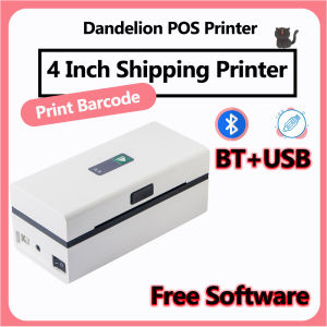 6×4 Label Printer To Print Logistics Sticker For Online Platform USB+BT Label Printer Maker