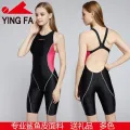 FINA Approved Competition Swimwear Girls YINGFA Training Sporty Swimsuit Sharkskin Swimwear Women Knee Length Breathable Fabric Racing Suit. 