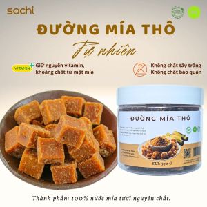 Đường Mật mía thô tự nhiên Sachifood 100% mía tươi Không chất tẩy trắng không chất bảo quản
