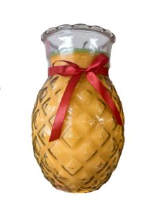 玻璃旺来蜡烛10斤 旺来 旺梨 供神 供佛 拜神 (1粒) Pineapple shape Candle Praying