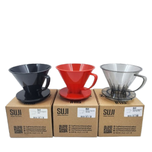 SUJI Pourover Dripper V60 02 - Glass Coffee Dripper Plastic