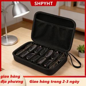 [COD] SHPYHT Giao hàng địa phương 6 7 ngăn có thể điều chỉnh kính hộp lưu trữ   kính cầm tay tổ chức và du lịch lưu trữ giá đa chức năng hộp lưu trữ