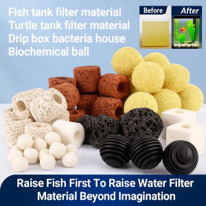 Turtle Aquarium Fish Tank Filter Media Biobacteria Drip Ceramic Water Purification Filter