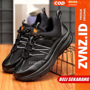 ZVN Mozard Sepatu Sneakers Pria Hitam Kerja