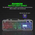 T25 Gaming Keyboard and Mouse Set Colorful LED Backlight Ergonomic Metal Keyboard and 1600 DPI Gaming Mouse Bundle Combo Set USB Wired for PC Laptop. 