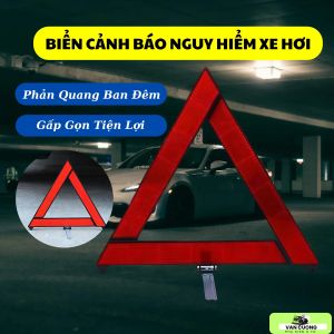 Biển Cảnh Báo Hư Hỏng Khẩn Cấp Gấp Gọn Cho Xe Hơi Tiện Lợi Biển Tam Giác Phản Quang Báo Nguy Hiểm Ô tô