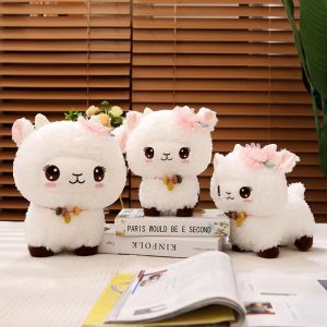 Alpaca plush toys flowers Alpaca doll cute pet doll plush animal child birthday Christmas gift surprise gift