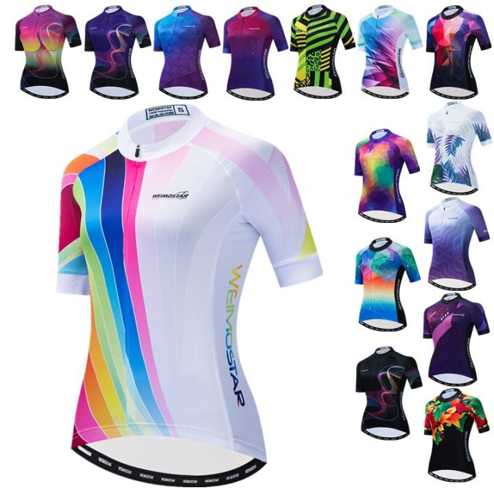 Rainbow bike jersey online