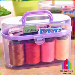 Homehub Sewing Kit Box Set Household Sewing Tools Portable Sewing Kit 10 in 1 Random Color