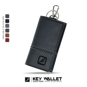 Dompet Kunci Gaya Rapi Gaya Internasional Kulit PU Warna Netral JFR RANDOM