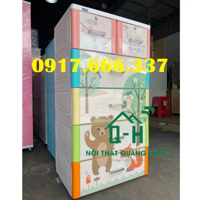 Tủ nhựa Duy Tân Tabi L 5 tầng 6 ngăn cao cấp freeship