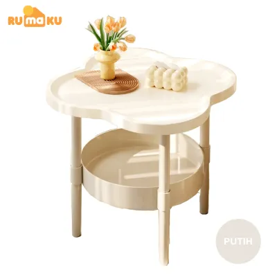 RUMAKU Meja Kopi Minimalis Modern Meja Kamar Nakas Meja Sudut Plastik Estetik