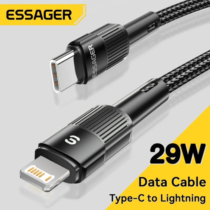 Essager Pd 29W Nhanh Chóng Sạc Loại C Để cáp cho iPhone Sét 15 14 13 12 ...