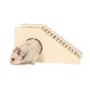 SIRENXI Trang trí Thang gỗ cho chuột hamster Hình dạng sóng Thang chuồng động vật Cầu thang đồ chơi cho chuột hamster Cầu thang hình sóng Gỗ Cầu treo cho chuột hamster Dành cho chuột lang chinchilla chồn