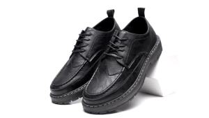 Mikejie Spring and Autumn Mens Shoes Increase Height Versatile Business Leather Shoes Korean Version Trend Non Slip Versatile Best Man Shoes Casual Small Black Shoes Work
