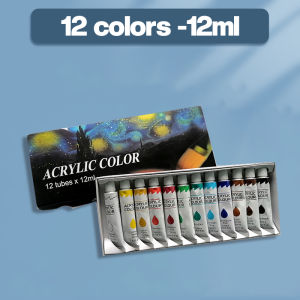 12ML Acrylic Paint Set Oil Watercolor Pigments DIY Wall Drawing Painting 12/18/24/36color Art Supplies