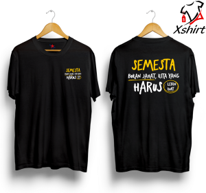 Baju Kaos Semesta Itu Jahat Kita Yang Harus Lebih Kuat | Tshirt Dakwah Harus Lebih Kuat Cotton Combed Nyaman