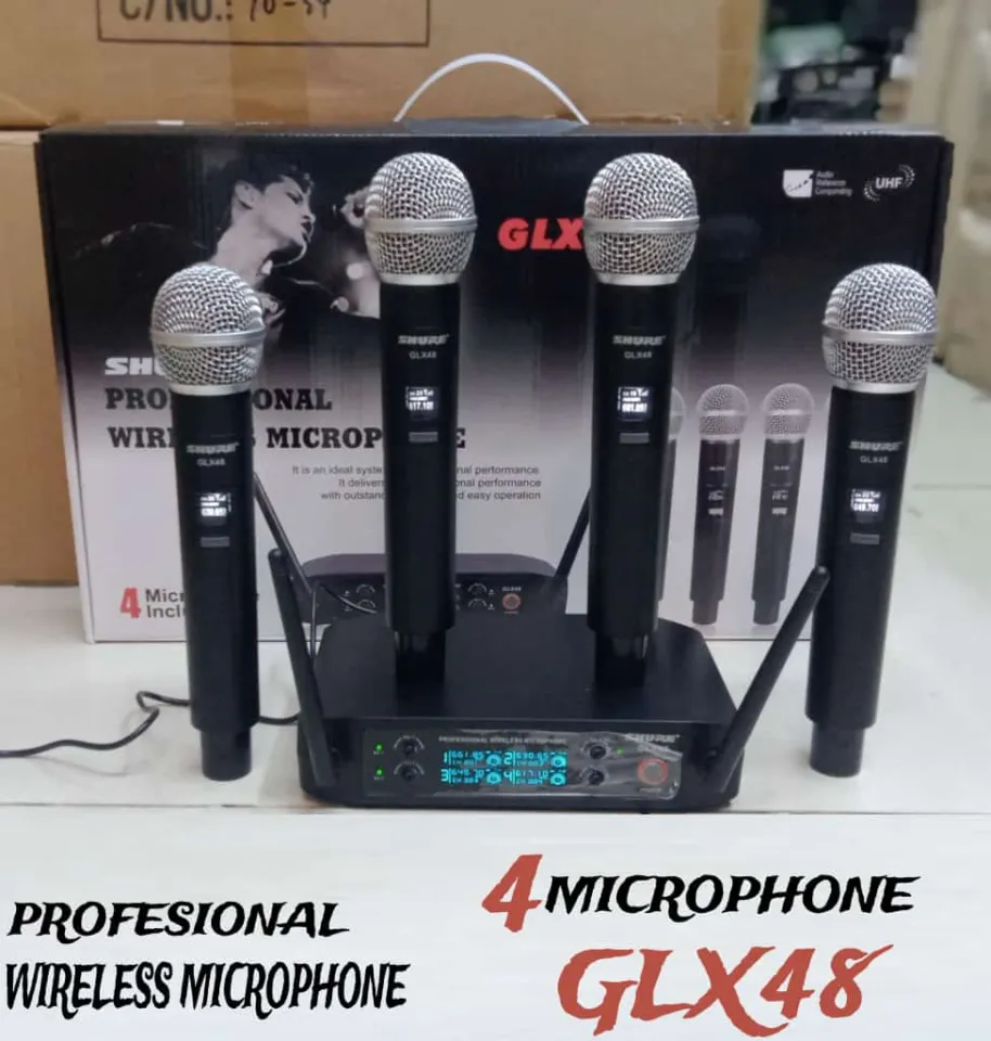 SHURE GLX48 Mic Wireless 4 Channel Murah 4 Pcs Microphone Lazada